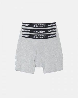 Acessorios Stussy BOXER BRIEFS Cinzentas | 52407-RIPY