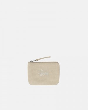 Acessorios Stussy CANVAS COIN POUCH Bege | 38160-YJWR