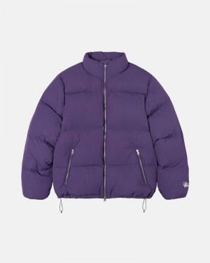 Agasalhos Stussy DOWN PUFFER NYLON Roxo | 81394-ESHQ