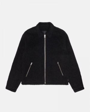 Agasalhos Stussy MOHAIR CLUB JACKET Pretas | 76209-KNMW