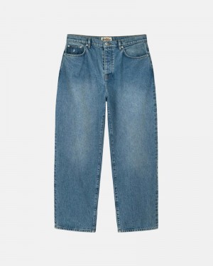 Calças Stussy BIG OL' JEAN DENIM Azuis | 80497-VCJT