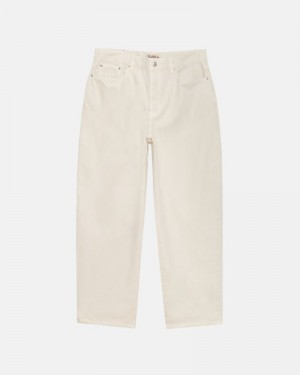 Calças Stussy BIG OL' JEAN WASHED CANVAS Branco | 83915-IHEU