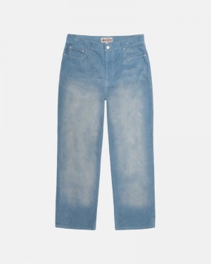 Calças Stussy CLASSIC JEAN FADED CORDUROY Azuis | 14753-LBXS