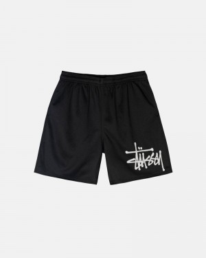 Calças Stussy MESH SHORT BIG BASIC Pretas | 82376-YFWI