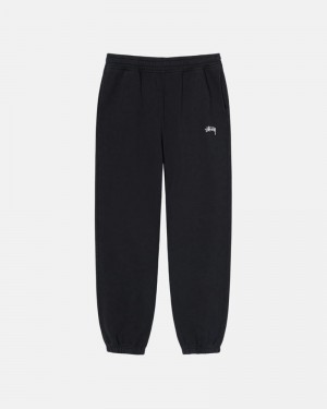 Calças Stussy STOCK LOGO SWEATPANT Pretas | 01587-ZIMO