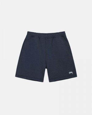 Calças Stussy STOCK LOGO SWEATSHORT Azul Marinho | 07159-OVLE