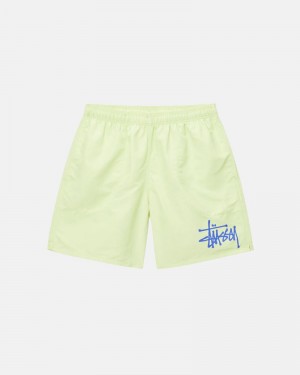 Calças Stussy WATER SHORT BIG BASIC Amarelas | 73456-PUXF