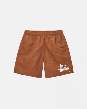 Calças Stussy WATER SHORT BIG BASIC Cafes | 70291-WURB