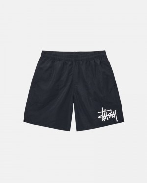 Calças Stussy WATER SHORT BIG BASIC Pretas | 76493-KBNH