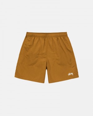 Calças Stussy WATER SHORT STOCK Marrom | 49163-NWHR