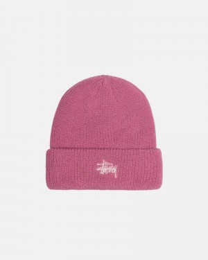 Chapéu Stussy CUFF BEANIE BASIC Rosa | 73954-FWTJ