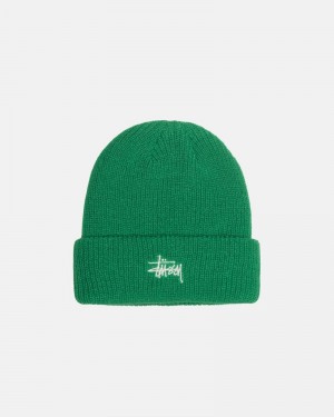 Chapéu Stussy CUFF BEANIE BASIC Verdes | 47693-WTZU