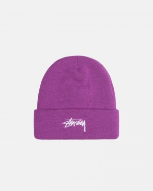 Chapéu Stussy CUFF BEANIE STOCK Roxo | 30276-CQBE