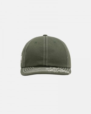 Chapéu Stussy LOW PRO BASIC STITCH STRAPBACK Verde Oliva | 36924-MHKC