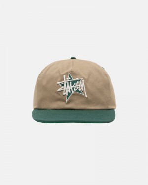 Chapéu Stussy MID-DEPTH BASIC STAR STRAPBACK Caqui | 21356-UKIO