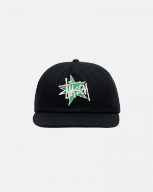 Chapéu Stussy MID-DEPTH BASIC STAR STRAPBACK Pretas | 30417-GSPV