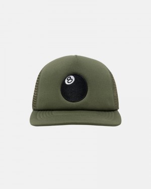 Chapéu Stussy TRUCKER 8 BALL SNAPBACK Verde Oliva | 86259-LTOZ