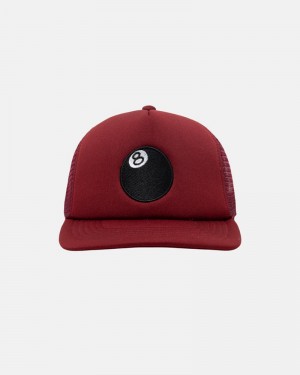 Chapéu Stussy TRUCKER 8 BALL SNAPBACK Vermelhas | 94761-PIUZ