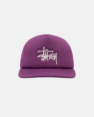 Chapéu Stussy TRUCKER BIG BASIC SNAPBACK Roxo | 89652-UMVI