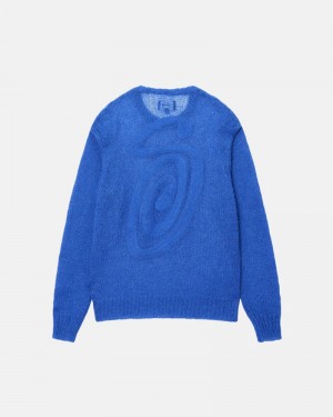 Knitted Stussy S LOOSE KNIT Azuis | 73659-LMXG