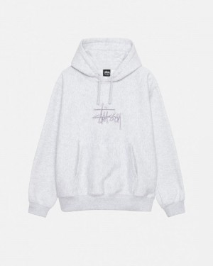 Moletom Stussy BASIC APPLIQUE HOODIE Cinzentas | 38769-RXFW