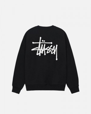 Moletom Stussy BASIC CREW Pretas | 15236-WFKX