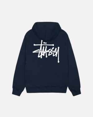 Moletom Stussy BASIC HOODIE Azul Marinho | 54187-RKDC