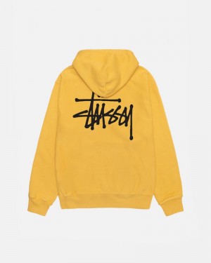 Moletom Stussy BASIC HOODIE PIGMENT DYED Laranja | 64809-CJMQ