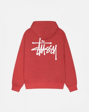 Moletom Stussy BASIC HOODIE Vermelhas | 50349-FODU