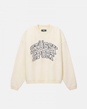 Moletom Stussy SPORT RELAXED OVERSIZED CREW Branco | 98251-ZXVW