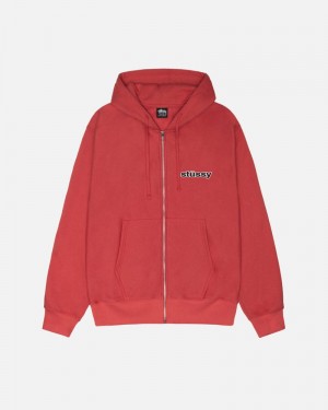 Moletom Stussy SS-LINK ZIP HOODIE Vermelhas | 89145-HXUN