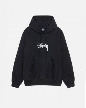 Moletom Stussy STOCK LOGO APPLIQUE HOODIE Pretas | 20479-AMLD