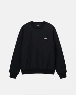 Moletom Stussy STOCK LOGO CREW Pretas | 59270-FPOT