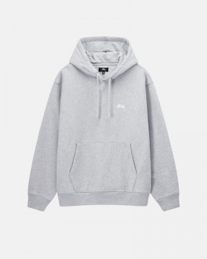 Moletom Stussy STOCK LOGO HOODIE Cinzentas | 85743-LCKJ