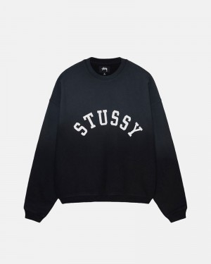 Moletom Stussy SUN FADED OVERSIZED CREW Pretas | 71806-TNEV