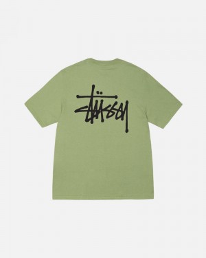 Tops Stussy BASIC STÜSSY Verdes | 59871-NITD