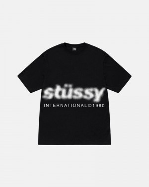 Tops Stussy BLUR Pretas | 80674-JXDU