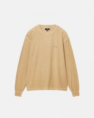 Tops Stussy LAZY LS Douradas | 93647-APVN