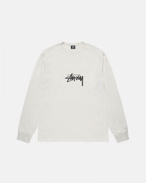 Tops Stussy SMALL STOCK LS PIGMENT DYED Bege | 02479-KPML