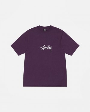 Tops Stussy SMALL STOCK PIGMENT DYED Roxo | 65790-ROVW