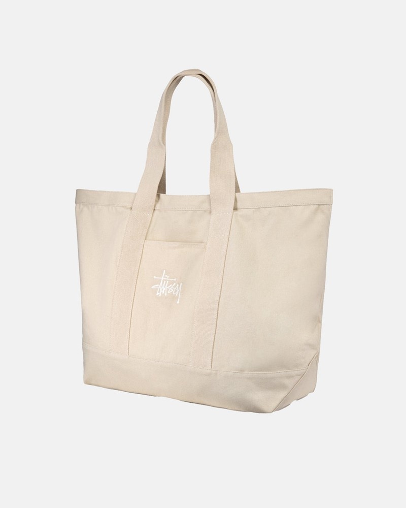 Acessorios Stussy CANVAS EXTRA LARGE TOTE BAG Bege | 04176-RLHP