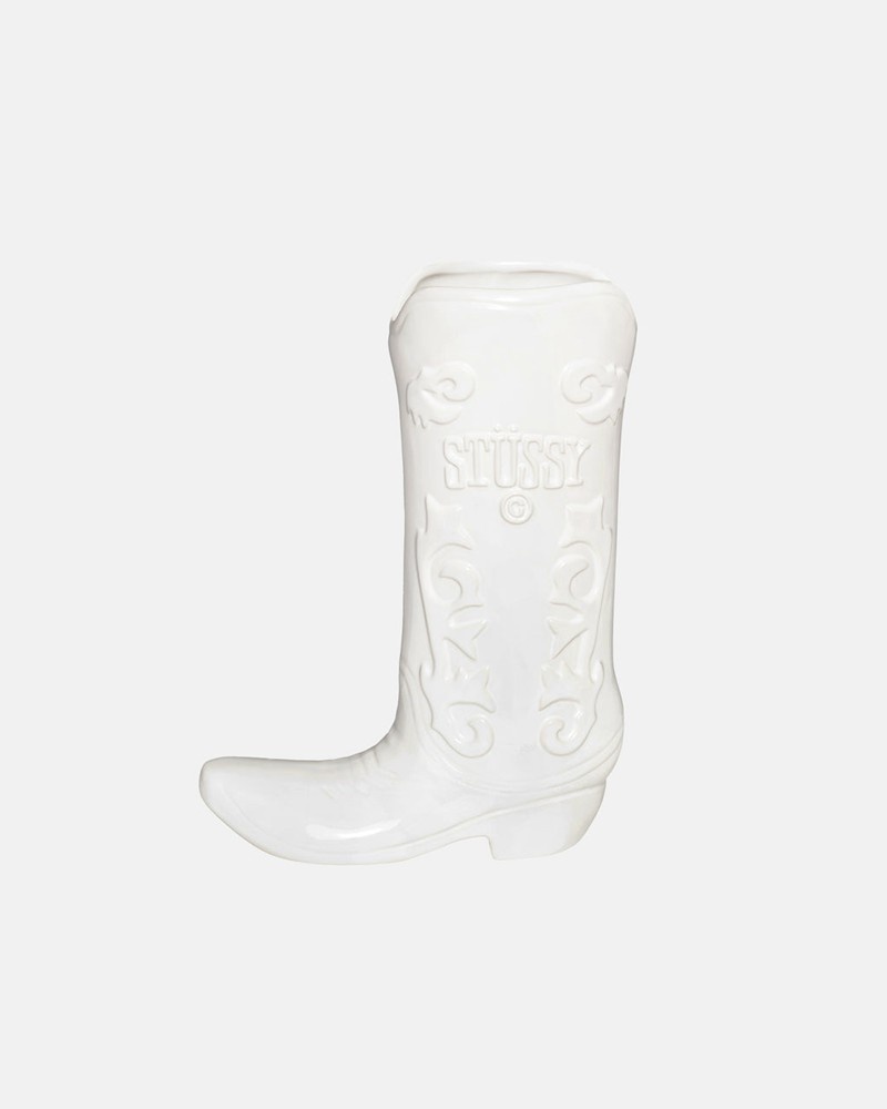 Acessorios Stussy CERAMIC BOOT VASE Branco | 12750-KAUJ