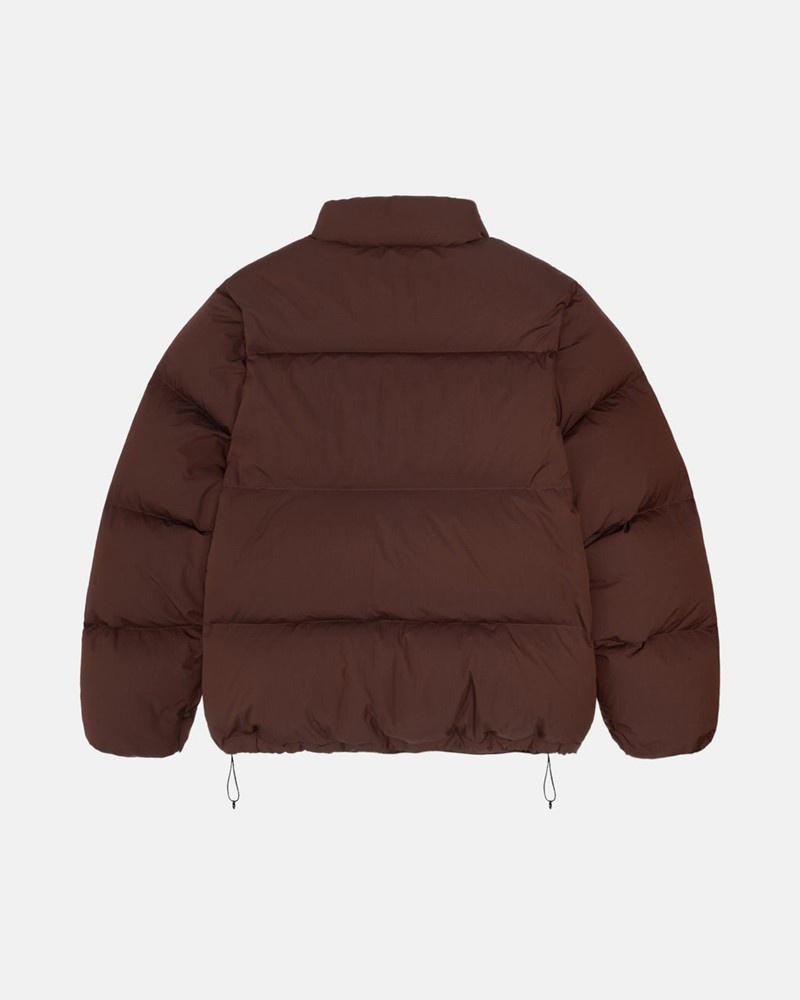 Agasalhos Stussy DOWN PUFFER NYLON Marrom | 10329-IQPF