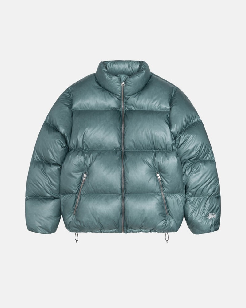 Agasalhos Stussy DOWN PUFFER PARACHUTE RIPSTOP Azuis | 52146-HCMO