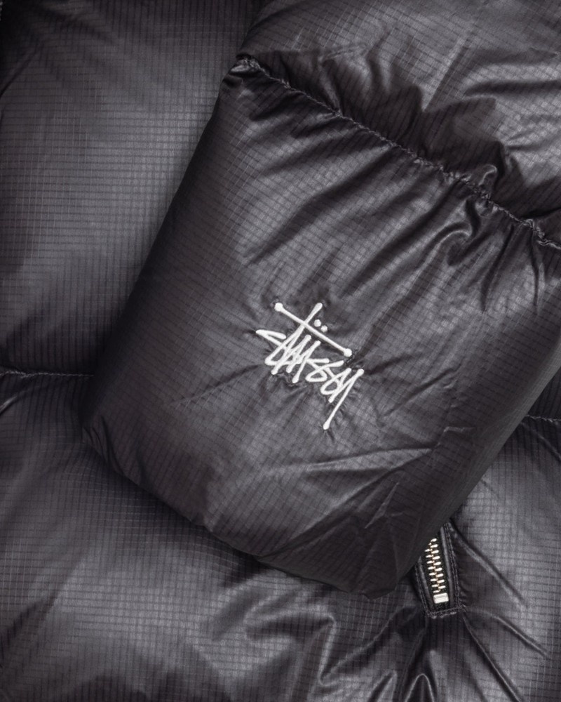 Agasalhos Stussy DOWN PUFFER PARACHUTE RIPSTOP Cinzentas | 08759-YMDN