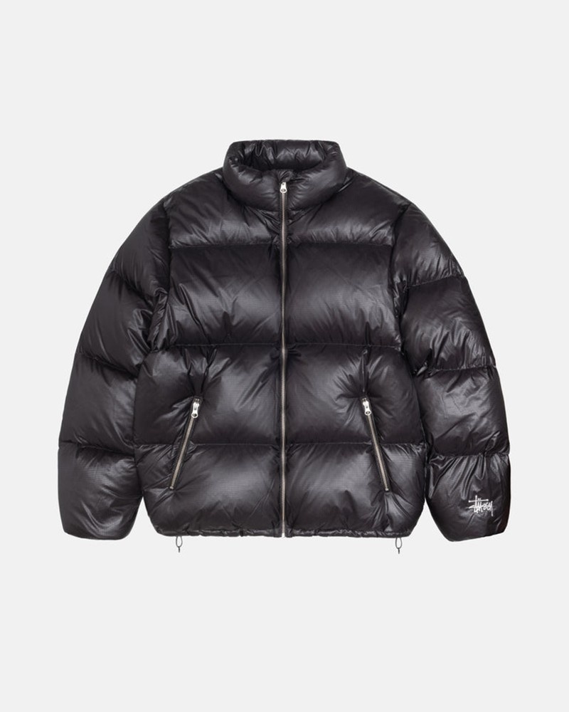 Agasalhos Stussy DOWN PUFFER PARACHUTE RIPSTOP Cinzentas | 08759-YMDN