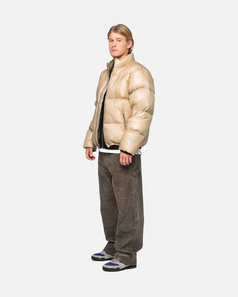 Agasalhos Stussy DOWN PUFFER PARACHUTE RIPSTOP Douradas | 16275-GQMC