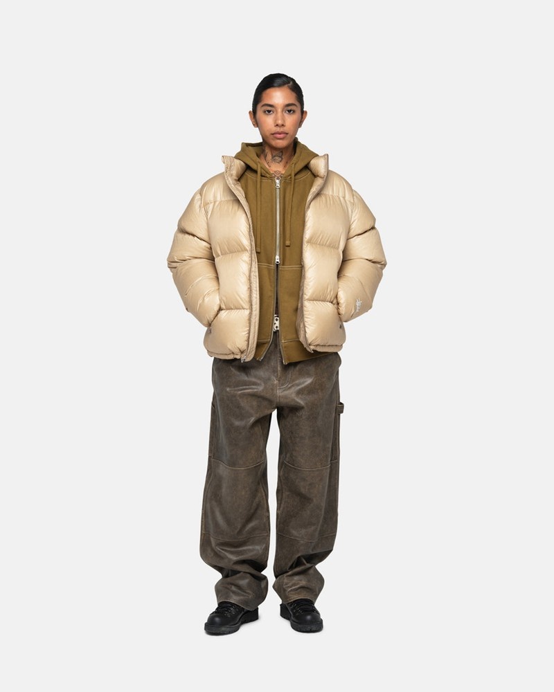 Agasalhos Stussy DOWN PUFFER PARACHUTE RIPSTOP Douradas | 16275-GQMC