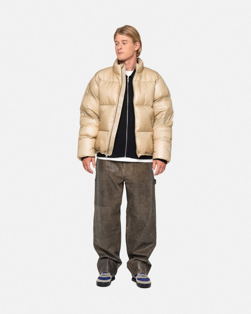 Agasalhos Stussy DOWN PUFFER PARACHUTE RIPSTOP Douradas | 16275-GQMC