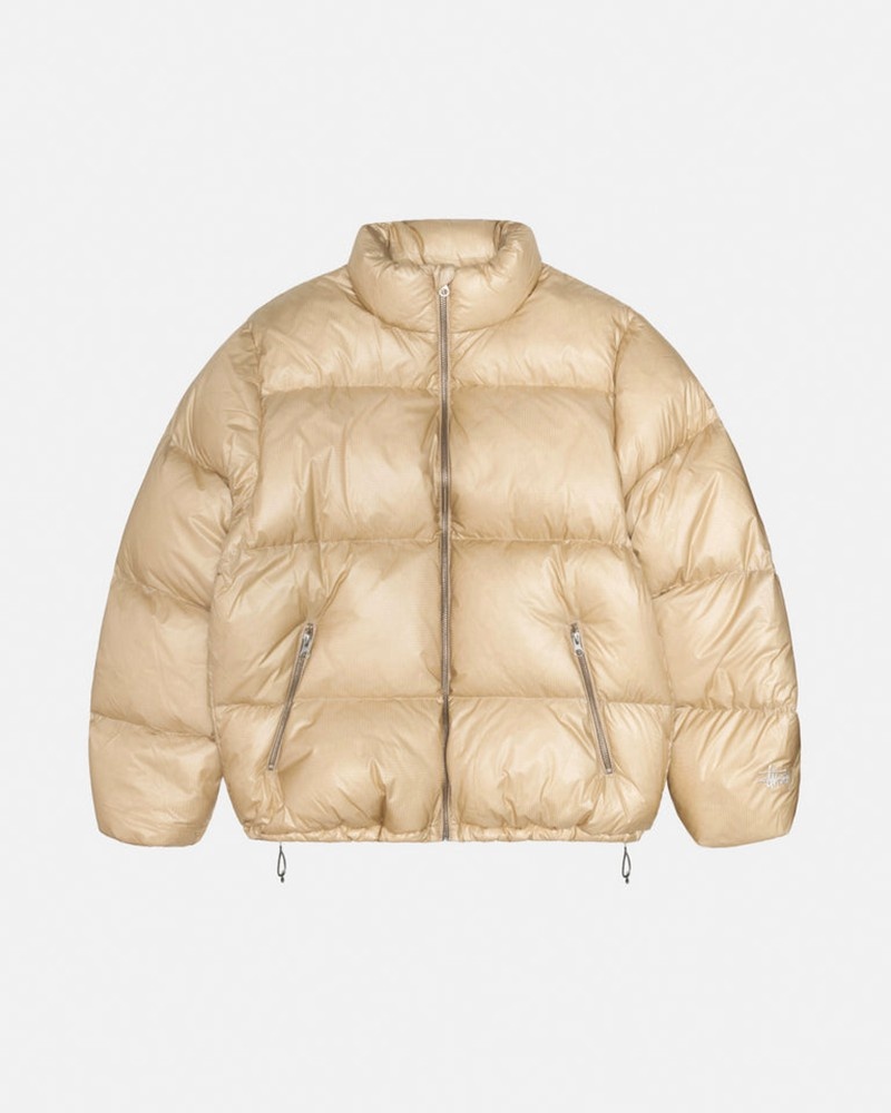 Agasalhos Stussy DOWN PUFFER PARACHUTE RIPSTOP Douradas | 16275-GQMC